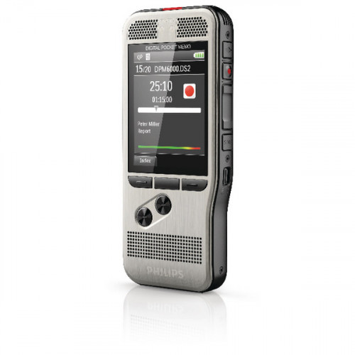 Philips Silver Digital Pocket Memo 6000 Voice Recorder DPM6000