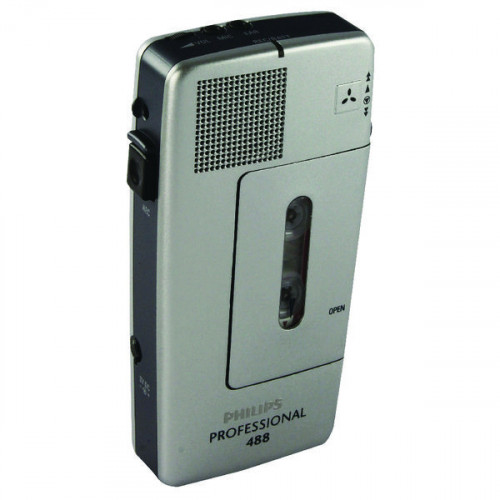 Philips Silver Pocket Memo Voice Activated Mini Cassette Recorder LFH0488