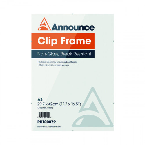 ANNOUNCE A3 METAL CLIP FRAME