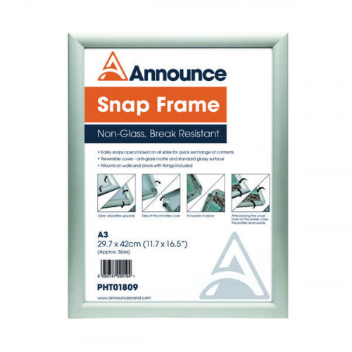 ANNOUNCE ALUMINIUM SNAP FRAME A3