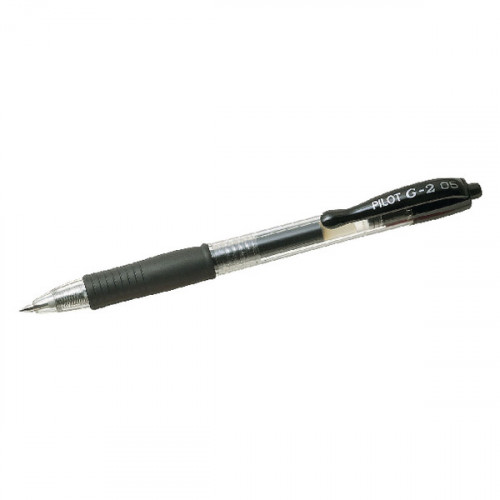 PILOT G205 RETRACT GEL PEN BLK PK12