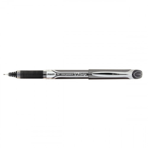 PILOT V7 GRIP LIQ INK RBALL BLK PK12