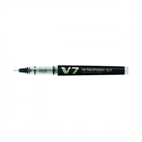 Pilot V7 Cartridge Rollerball Pen Medium Line Black (Pack of 10) 4902505442865