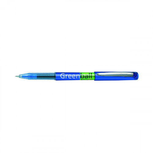 Pilot Greenball Begreen Rollerball Pen Medium Line Blue (Pack of 10) 4902505345258