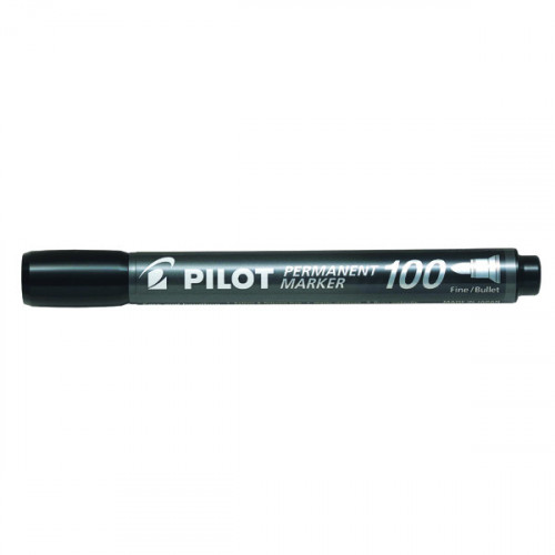 PILOT 100 BULLET TIP MARKER BLK PK20