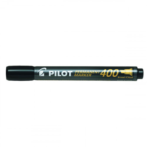 PILOT 400 CHISEL TIP MARKER BLK PK20