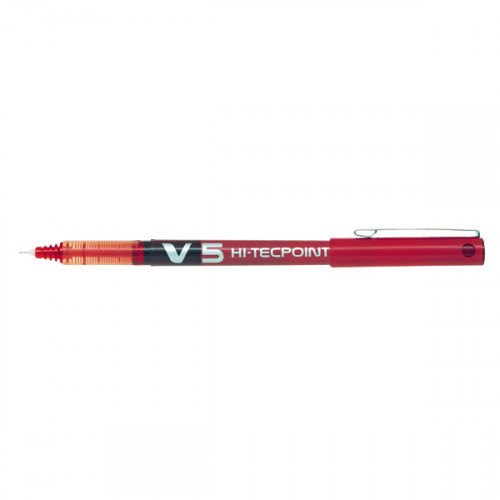 PILOT V5 LIQUID INK PEN RED BOX 12