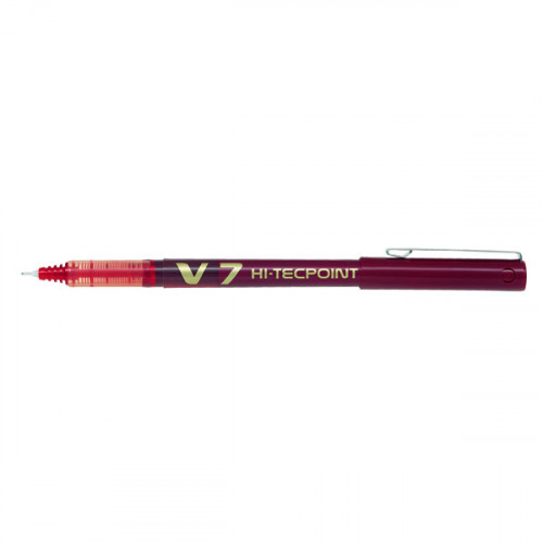 PILOT V7 ROLLERBALL LIQ INK RED PK12