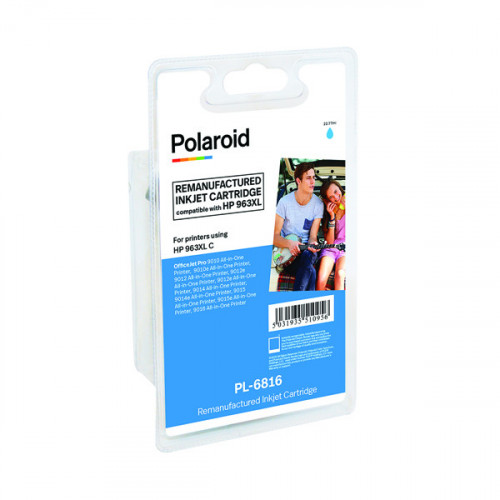 Polaroid HP 963XL Cyan Inkjet Cartridge 1600 Pages High Yield 3JA27AE-COMP