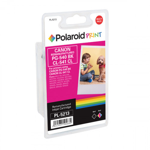 Polaroid Canon PG-540 Black / CL-541 Colour Remanufactured Inkjet Cartridge 5225B006-COMP PL