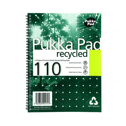 PUKKA RECYCLED WIREBOUND PAD A4 PK3