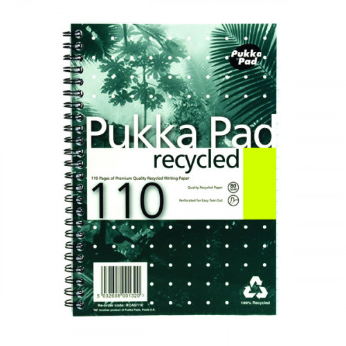 PUKKA RECYCLED WIREBOUND PAD A5 PK3