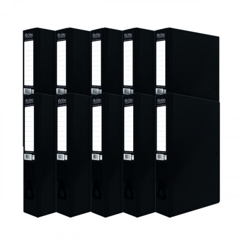 PUKKA BRIGHTS BOX FILE FC BLK PK10