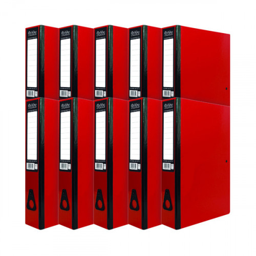 PUKKA BRIGHTS BOX FILE FC RED PK10
