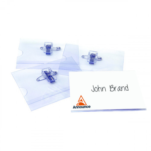 COMBI CLIP NAME BADGE 54X90MM PK50