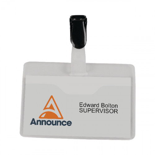 VISITOR NAME BADGE 60X90MM PK25