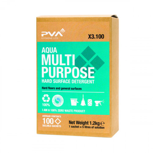 PVA Hard Surface Cleaner Sachets Aqua (Pack of 100) PVAA3-100
