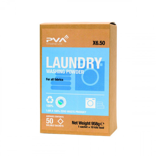 PVA Laundry Washing Powder Sachets (Pack of 50) PVAA6-50