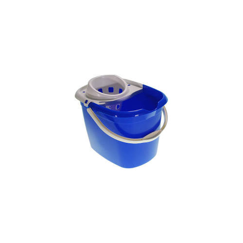 Plastic Mop Bucket c/w Cone Wringer Blue 15Lt per Each