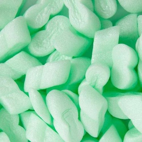 Loosefill, 100% Recycled Polystyrene Green,15cuft, 1 Bag