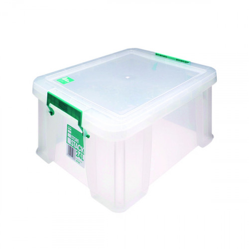 STORESTACK 24L STORAGE BOX CLEAR