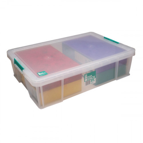 StoreStack 37 Litre Storage Box W680xD440xH170mm Clear RB75899