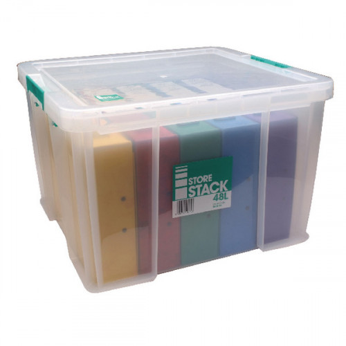 StoreStack 48 Litre Storage Box W490xD440xH320mm Clear RB90125