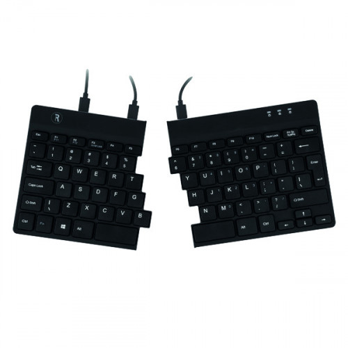 R-GO Split Ergonomic Keyboard Wired Black RGOSP-UKWIBL