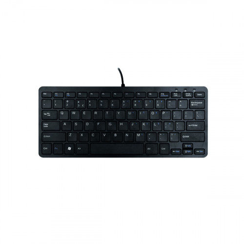 R-GO Compact Ergonomic Keyboard Wired Black RGOECUKBL