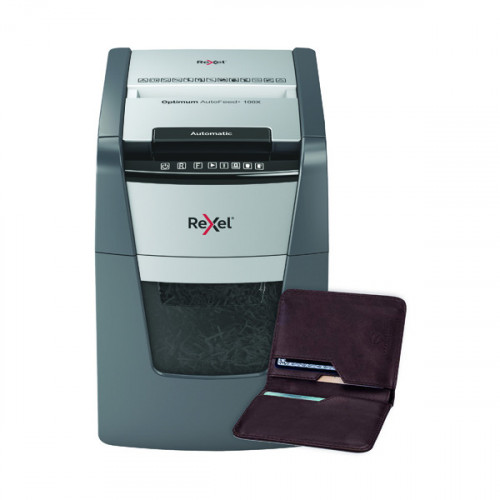Rexel Optimum AutoFeed+ 100X Cross-Cut P-4 Shredder 2020100X