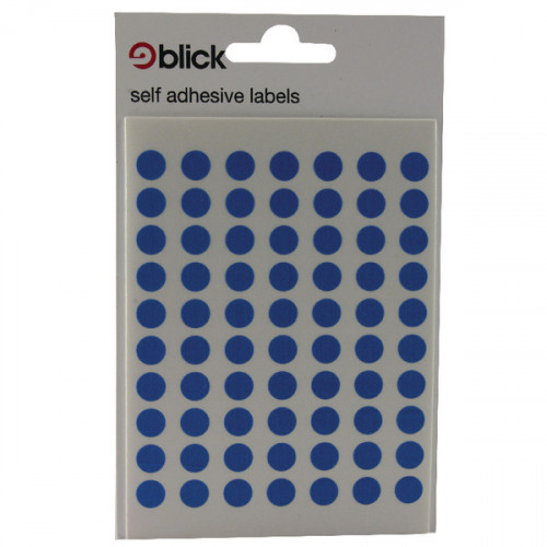 BLICK COLOURED LBLS 8MM BLUE PK9800