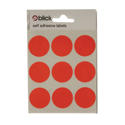 BLICK COLOURED LABELS 29MM RED PK720
