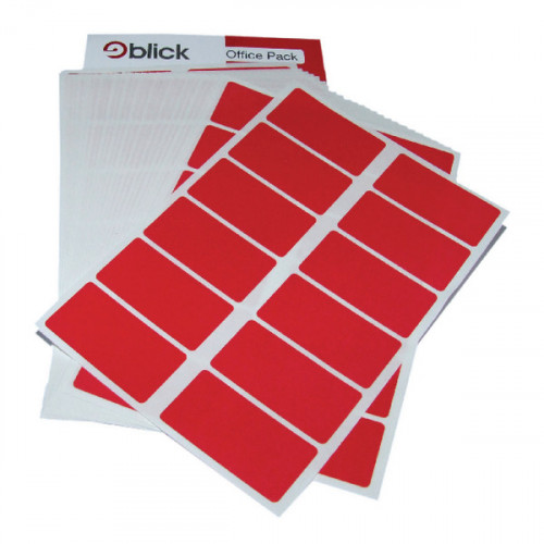 BLICK COL LABEL FP 25X50 RED PK320