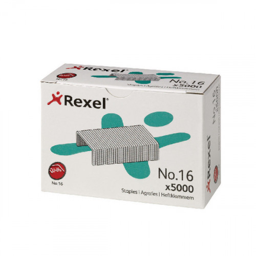 REXEL NO16 STAPLES METAL 6MM PK5000