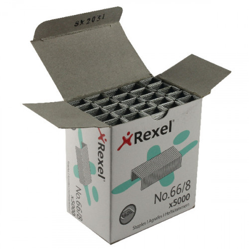 REXEL NO66 STAPLES METAL 8MM PK5000