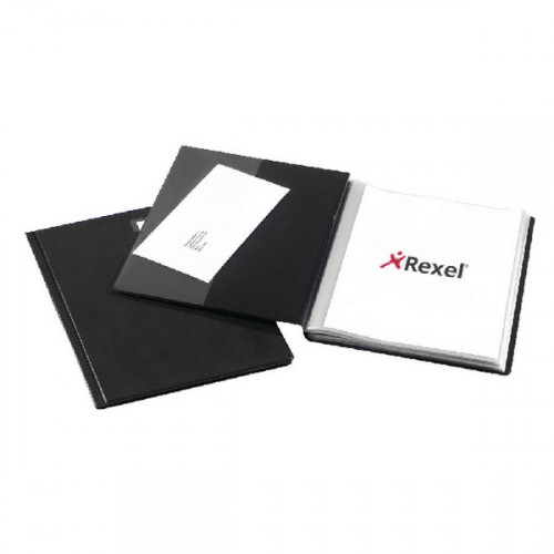 Rexel Nyrex Slimview Display Book 24 Pocket A4 Black 10015BK