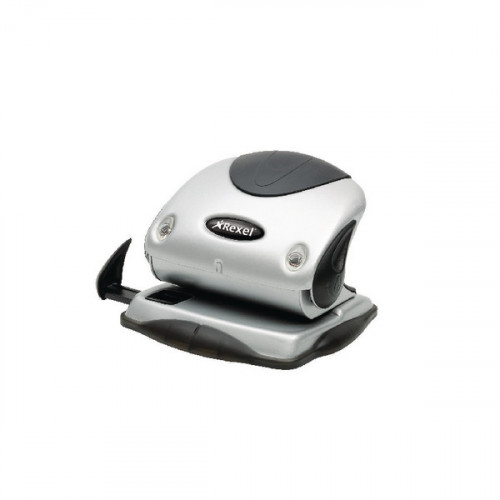 Rexel Precision P215 2 Hole Punch 15 Sheet Silver/Black 2100738