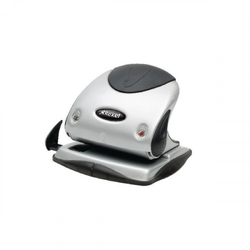 Rexel Precision P225 2 Hole Punch 15 Sheet Silver/Black 2100743