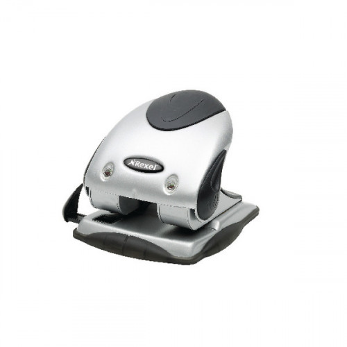 Rexel Precision P240 2 Hole Punch 40 Sheet Silver/Black 2100748