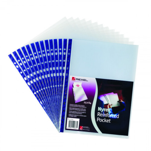 REXEL QUALITY A4 POCKET BLUE SP PK25