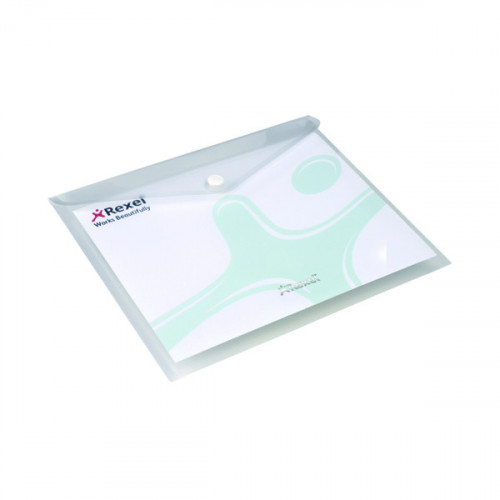 Rexel Ice Popper Wallets Landscape A5 Clear (Pack of 5) 2101658