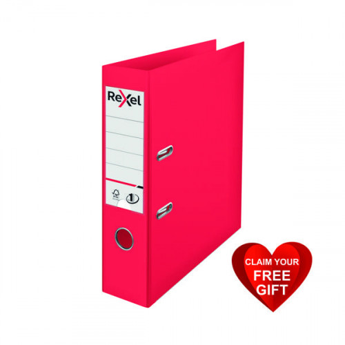 Rexel Choices 75mm Lever Arch File Polypropylene A4 Red 2115504