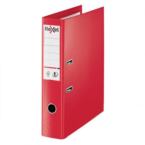 Rexel Choices 75mm Lever Arch File Polypropylene Foolscap Red 2115513