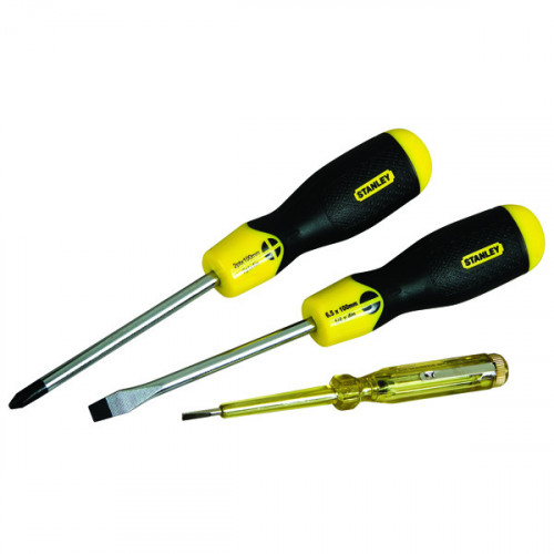 Stanley 3 Piece Cushion Grip Screwdriver Set 0-65-012