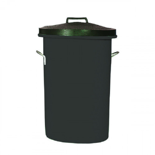 HD STORAGE BIN WITH LID/HANDLES BLK