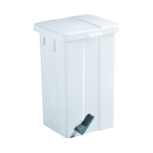 Pedal Bin 50 Litre White (W325 x D245 x H570mm, shock resistant plastic) 312252