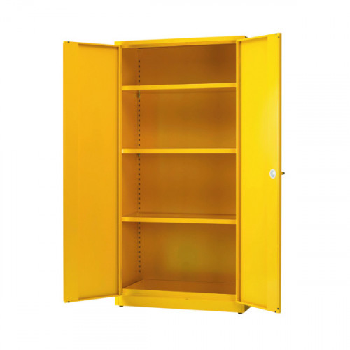YELLOW 3SHF HAZ STORAGE CABINET 72IN