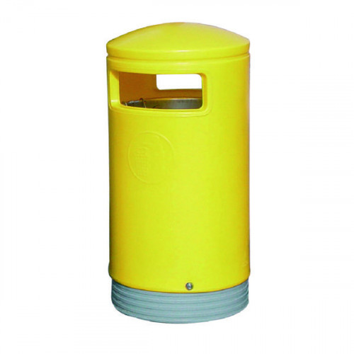 OUTDOOR HOODED TOP BIN 75L YELLOW