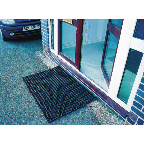 RUBBER BLACK 1000X1500MM RING MAT