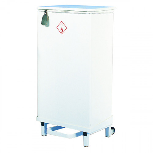 Fire Retardant Sack Holder 64 Litre White Semi-Mobile 330328